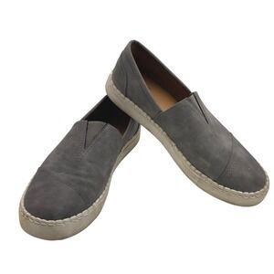 DV Dolce Vita Gray Suede Slip On Espadrille Flats Women's Shoes 8